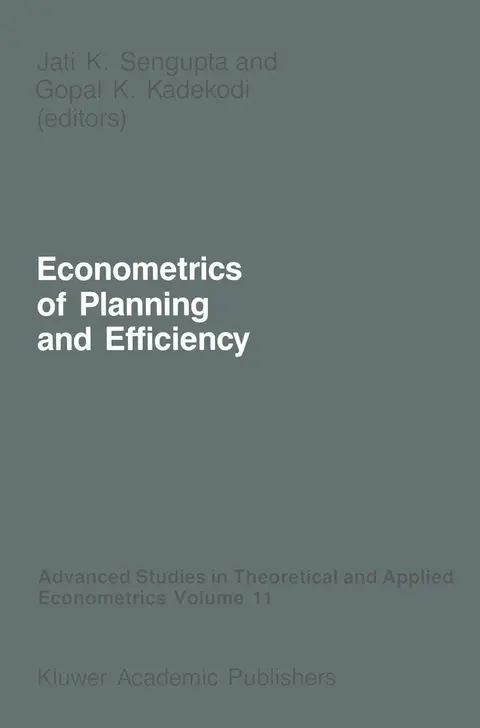 Cover of Econometrics of Planning and Efficiency