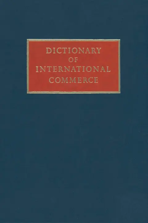 Cover of Dictionary of International Commerce