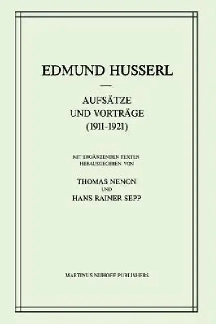 Cover of Aufsätze Und Vorträge (1911-1921)
