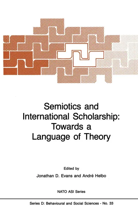 Cover of Semiotics and International Scholarship