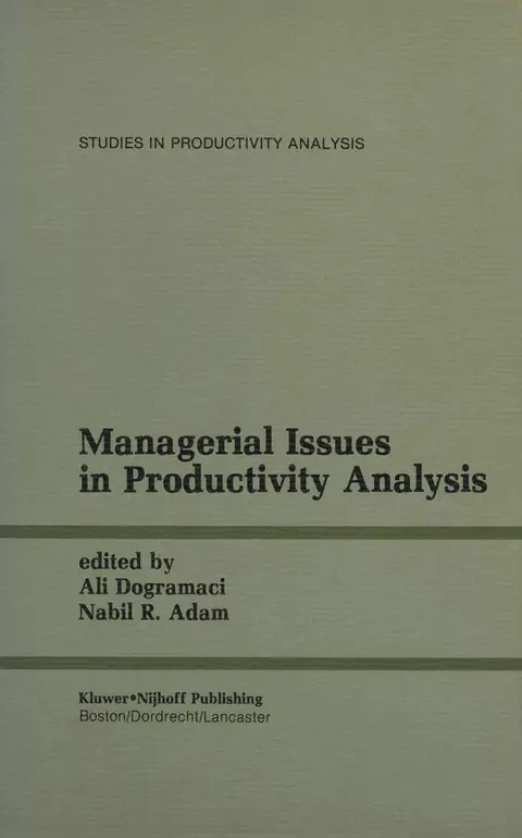Cover of Managerial Issues in Productivity Analysis
