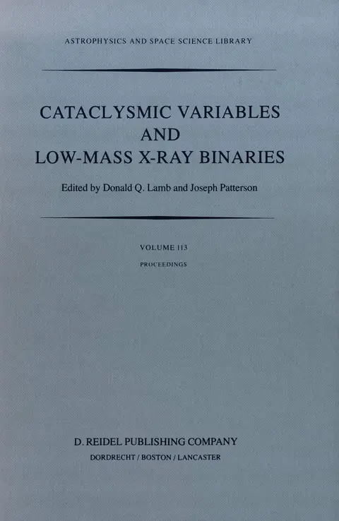 Cover of Cataclysmic Variables and Low-mass X-ray Binaries