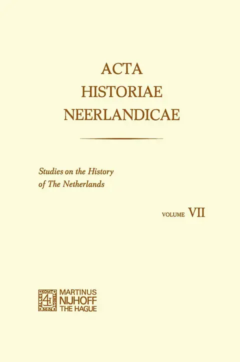Cover of Acta Historiae Neerlandicae