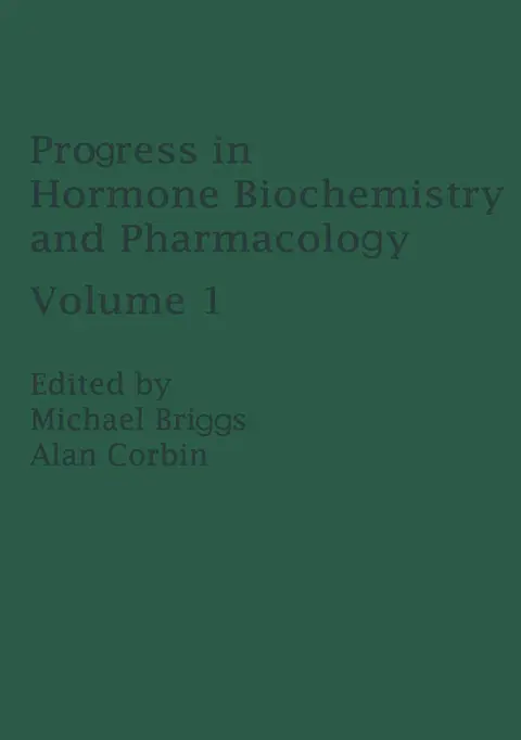 Cover of Progress in Hormone Biochemistry and Pharmacology