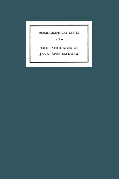 Cover of A Critical Survey of Studies on the Languages of Java and Madura