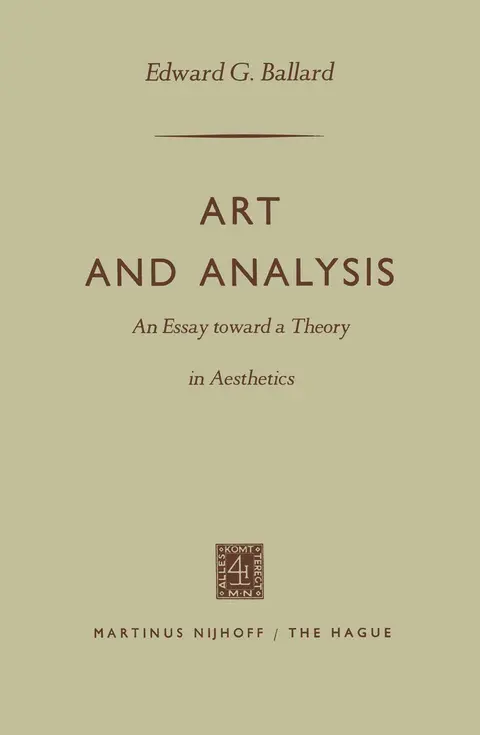 Cover of Art and Analysis