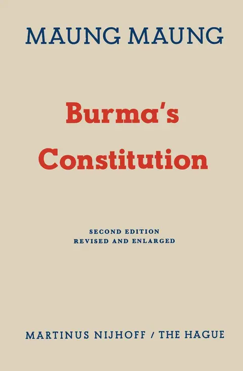 Cover of Burma’s Constitution