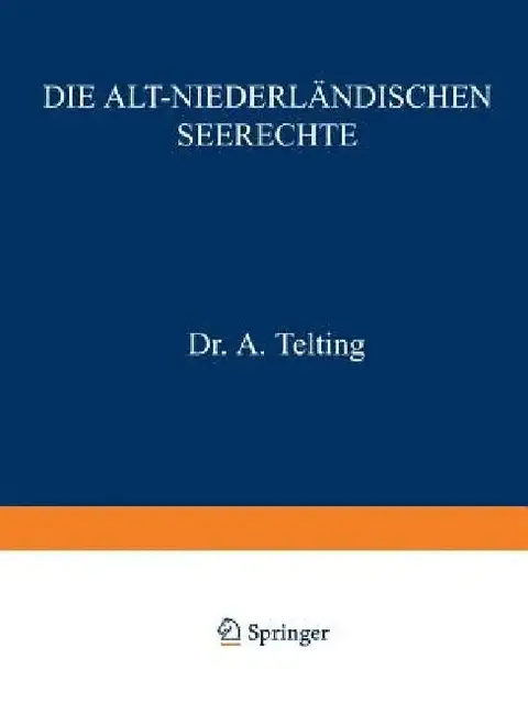 Cover of Die Alt-Niederländischen Seerechte
