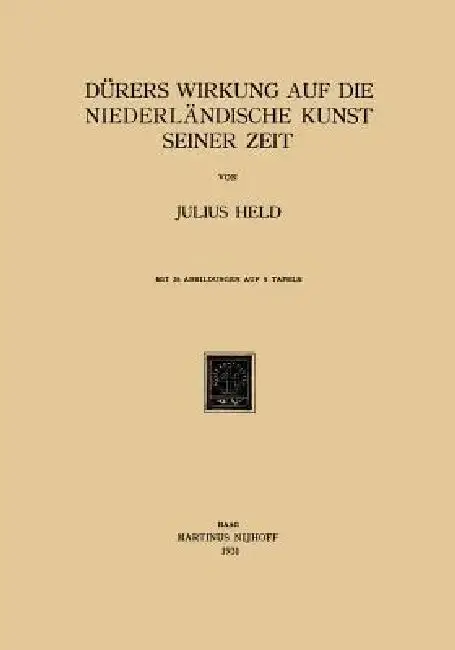 Cover of Dürers Wirkung Auf Die Niederländische Kunst Seiner Zeit
