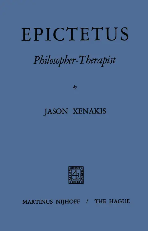 Cover of Epictetus Philosopher-Therapist