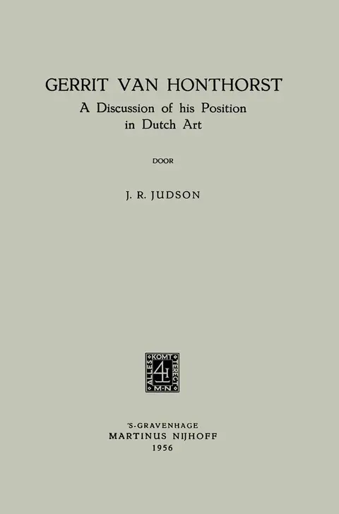 Cover of Gerrit Van Honthorst