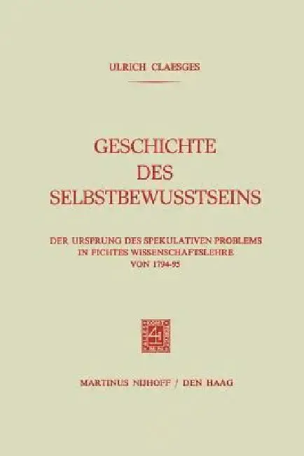 Cover of Geschichte Des Selbstbewusstseins