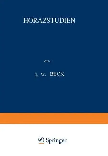 Cover of Horazstudien