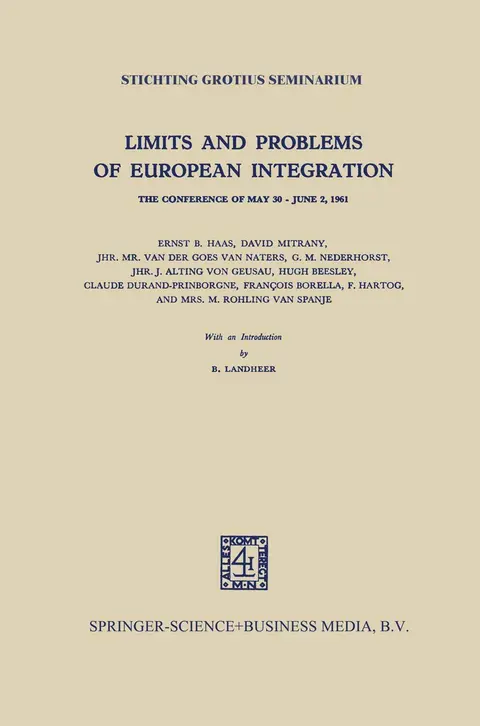 Cover of Limits and Problems of European Integration