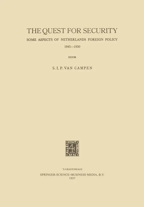 Cover of The Quest for Security