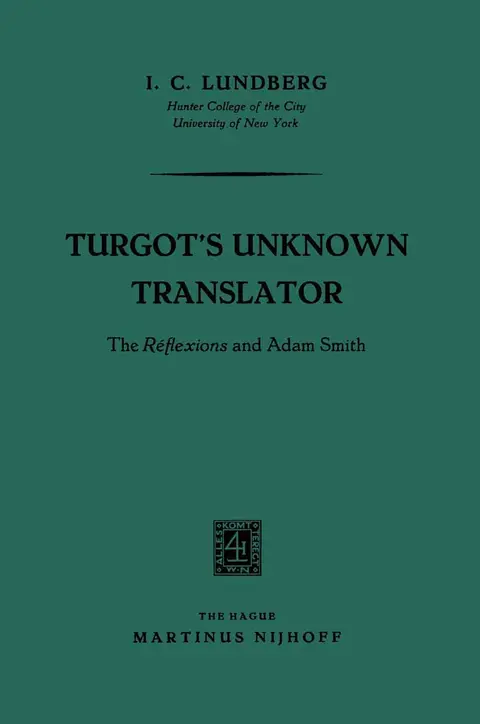Cover of Turgot's Unknown Translator
