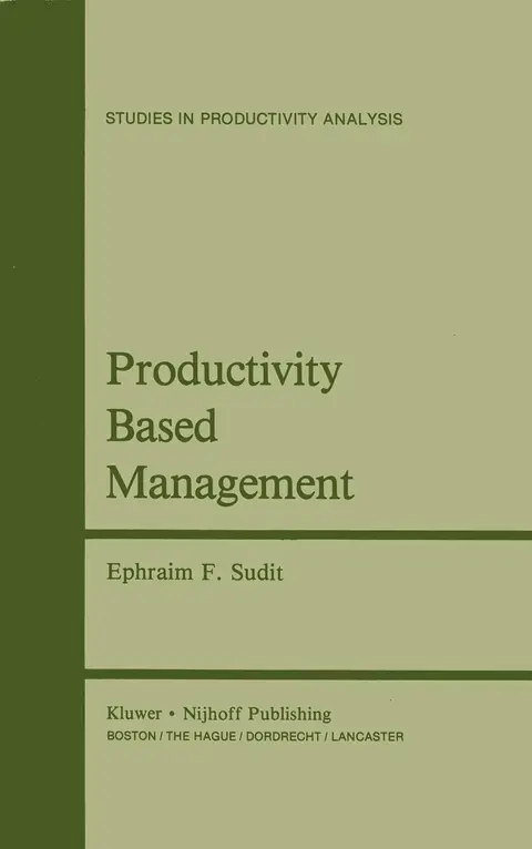 Cover of Productivity Based Management
