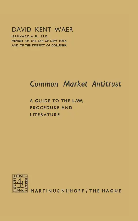 Cover of Common Market Antitrust