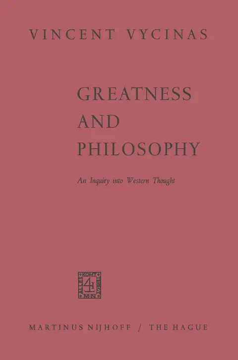 Cover of Greatness and Philosophy