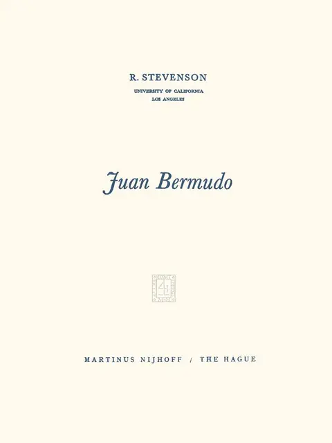 Cover of Juan Bermudo
