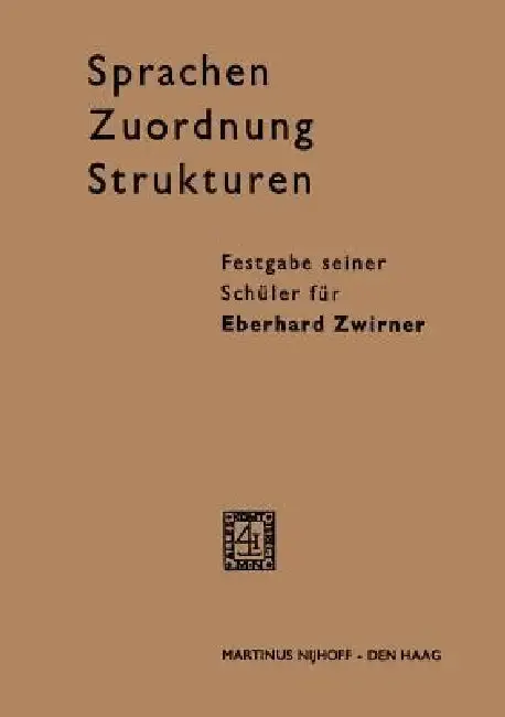 Cover of Sprachen - Zuordnung - Strukturen