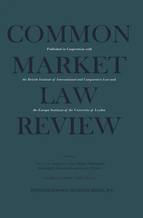 Cover of Common Market Law Review