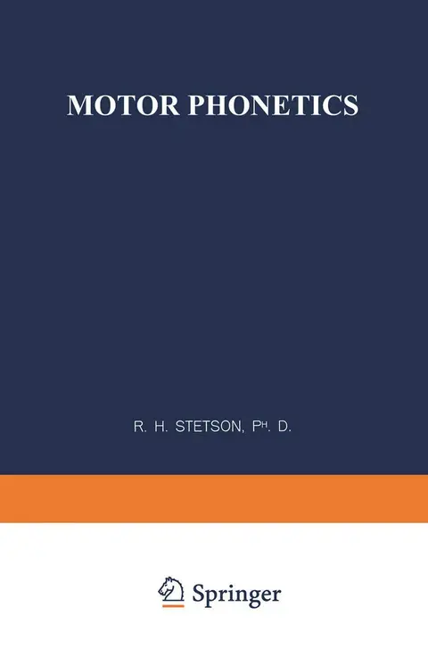 Cover of Motor Phonetics