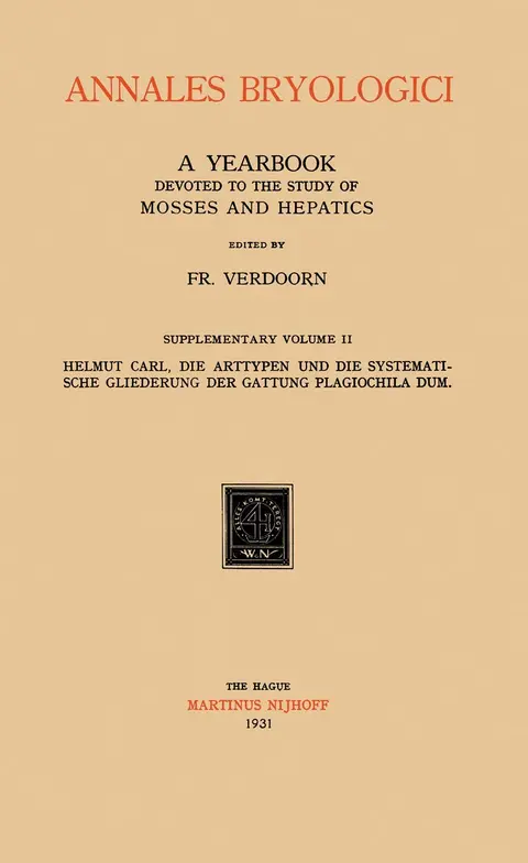 Cover of Annales Bryologici