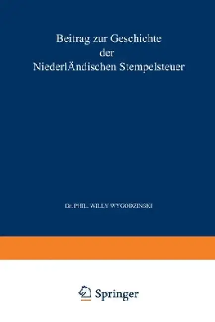 Cover of Beitrag zur Geschichte der Niederländischen Stempelsteuer Fünftes Kapitel