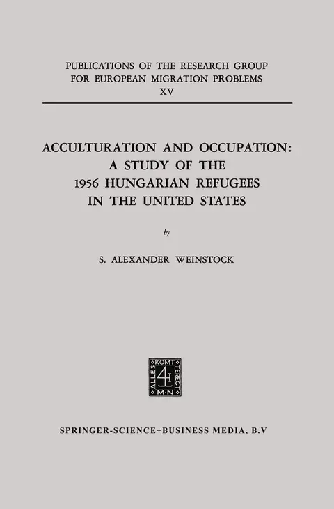 Cover of Acculturation and Occupation