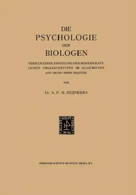 Cover of Die Psychologie Der Biologen