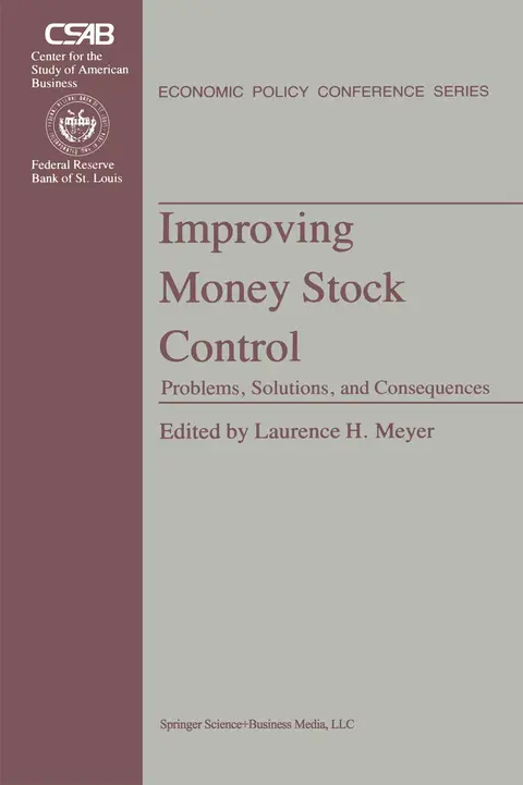 Cover of Improving Money Stock Control