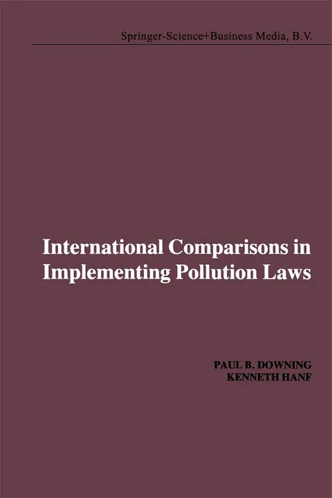 Cover of International Comparisons in Implementing Pollution Laws
