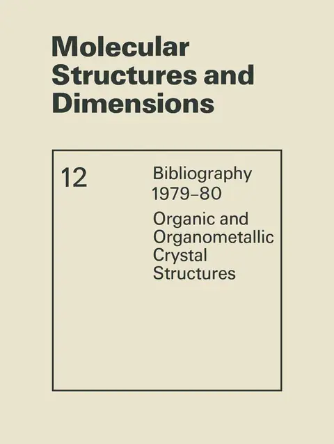 Cover of Molecular Structures and Dimensions
