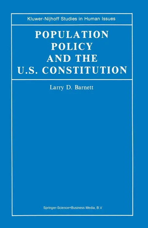Cover of Population Policy and the U.S. Constitution