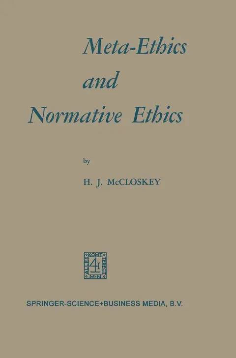 Cover of Meta-ethics and Normative Ethics