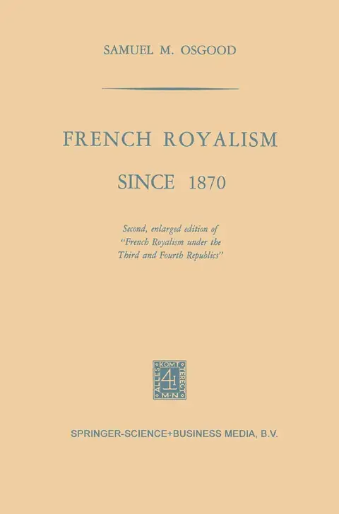 Cover of French Royalism Since 1870