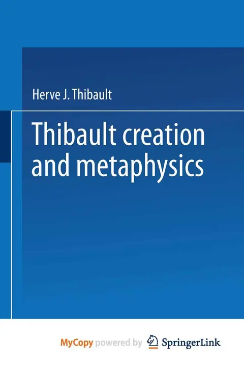 Cover of Creation and Metaphysics