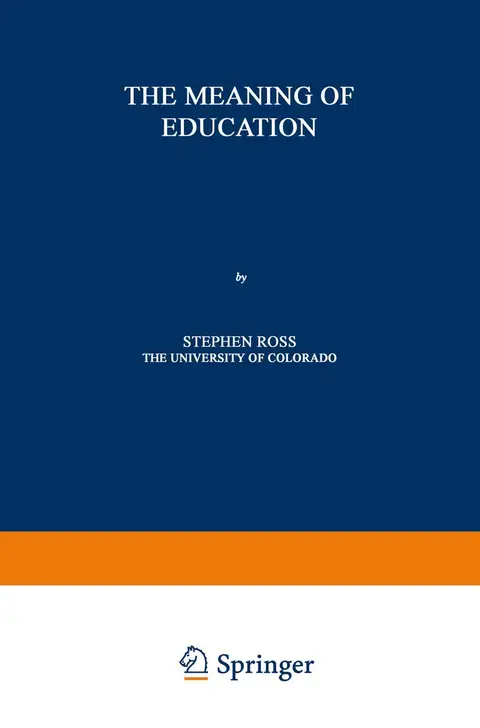 Cover of The Meaning of Education