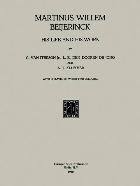 Cover of Martinus Willem Beijerinck