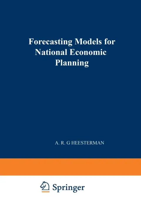 Cover of Forecasting models for national economic planning