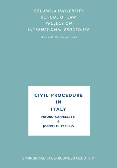 Cover of Civil Procedure in Italy