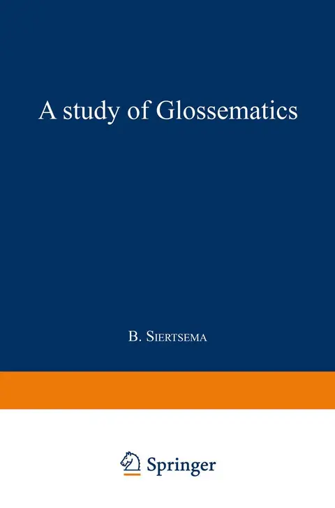 Cover of A Study of Glossematics
