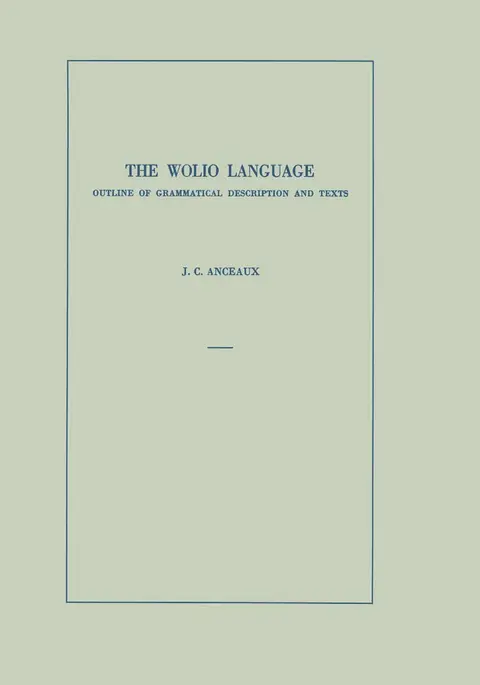 Cover of The Wolio Language