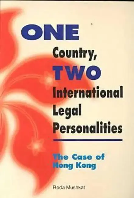 Cover of One Country, Two International Legal Personalities