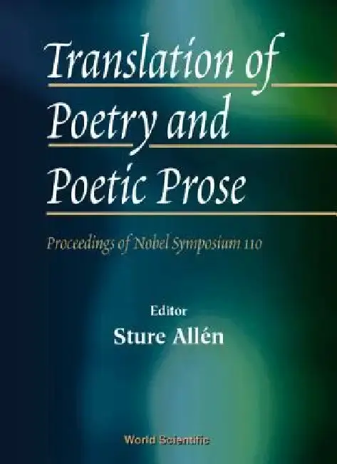 Cover of Translation of Poetry & Poetic Prose