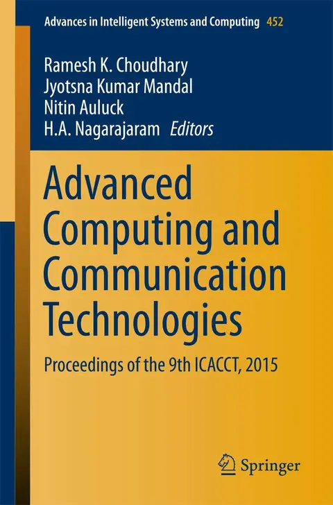 Cover of Advanced Computing and Communication Technologies