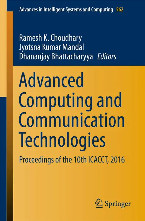 Cover of Advanced Computing and Communication Technologies