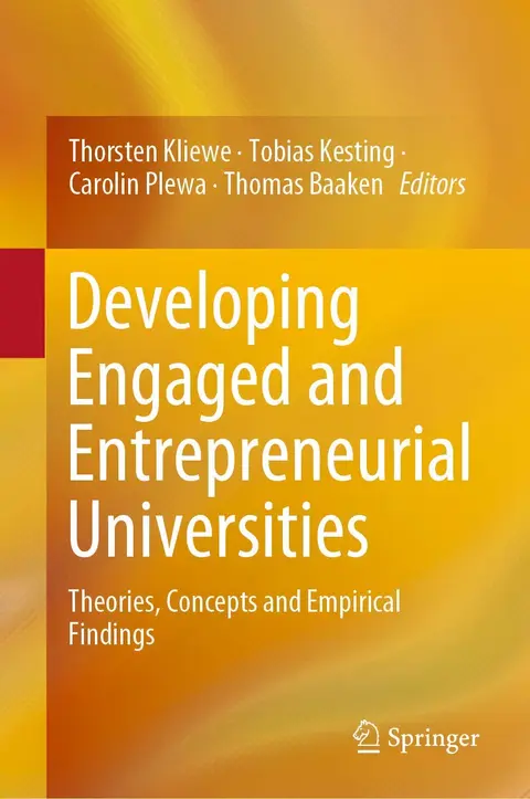 Cover of Developing Engaged and Entrepreneurial Universities
