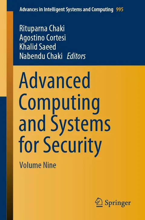 Cover of Advanced Computing and Systems for Security
